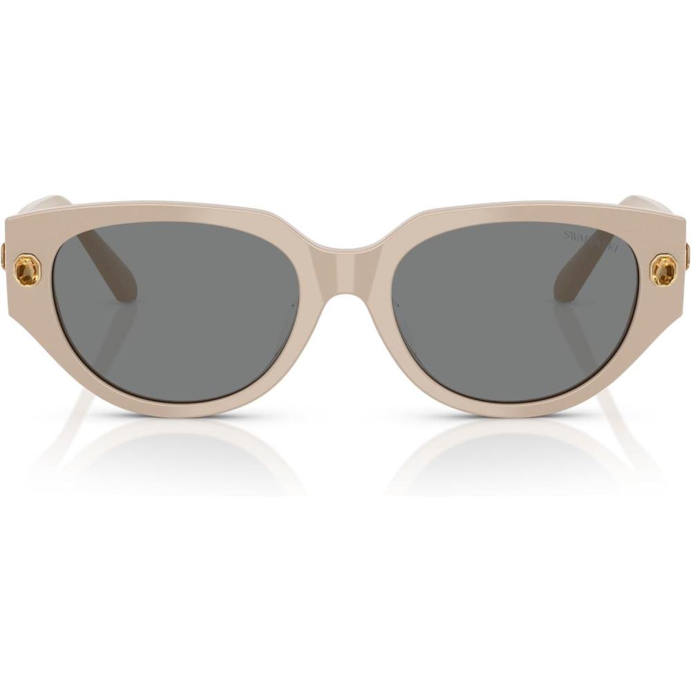 imageSwarovski womens Sk6035d Butterfly SunglassesMilky PinkDark Grey