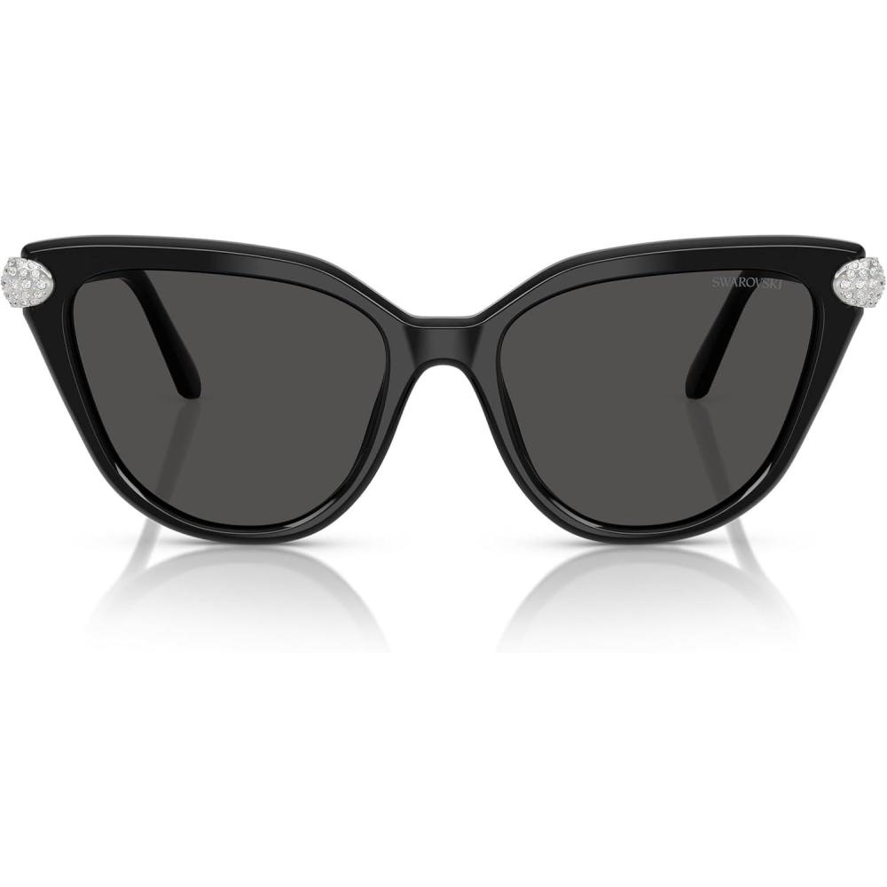 imageSwarovski womens Sk6039f Low Bridge Fit Cat Eye SunglassesBlackDark Grey