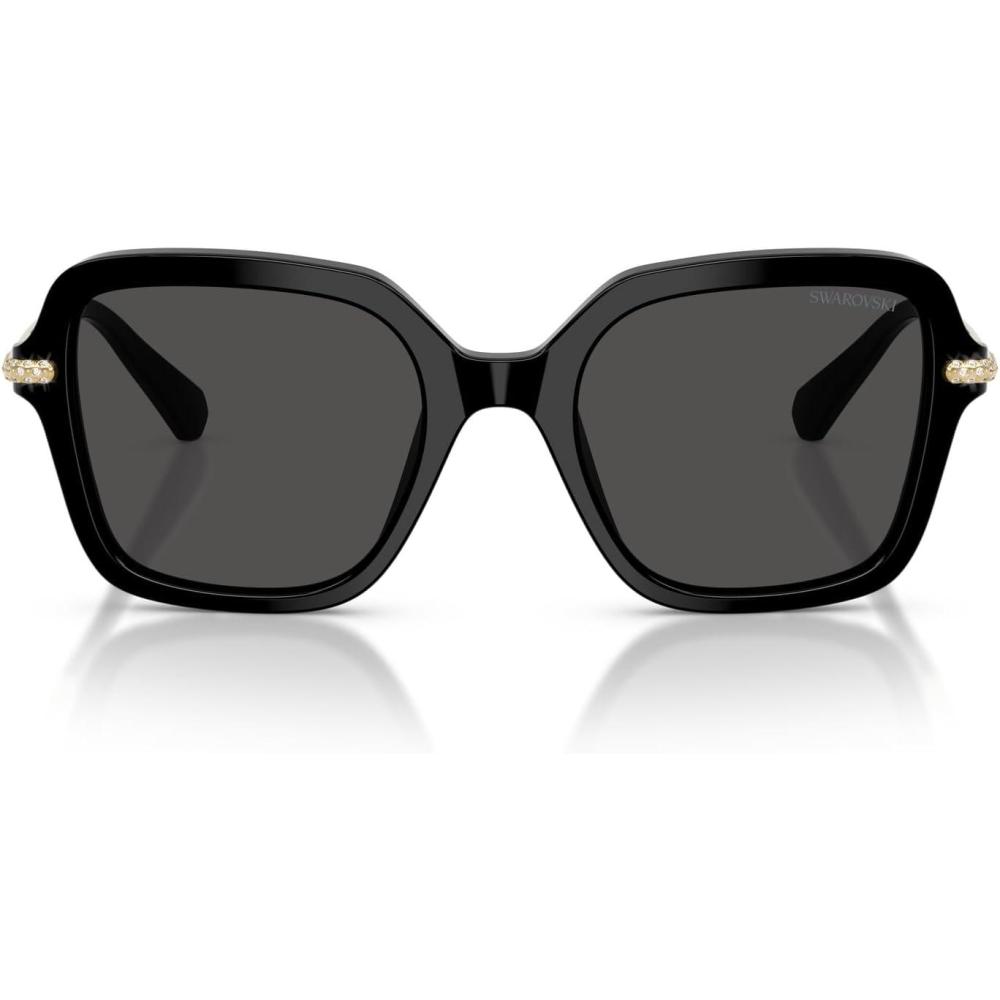 imageSwarovski womens Sk6040f Low Bridge Fit Square SunglassesBlackDark Grey