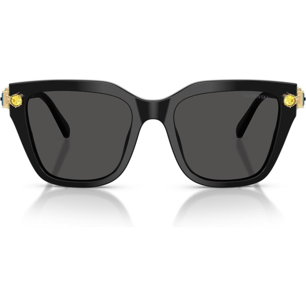 imageSwarovski womens Sk6041f Low Bridge Fit Square SunglassesBlackDark Grey