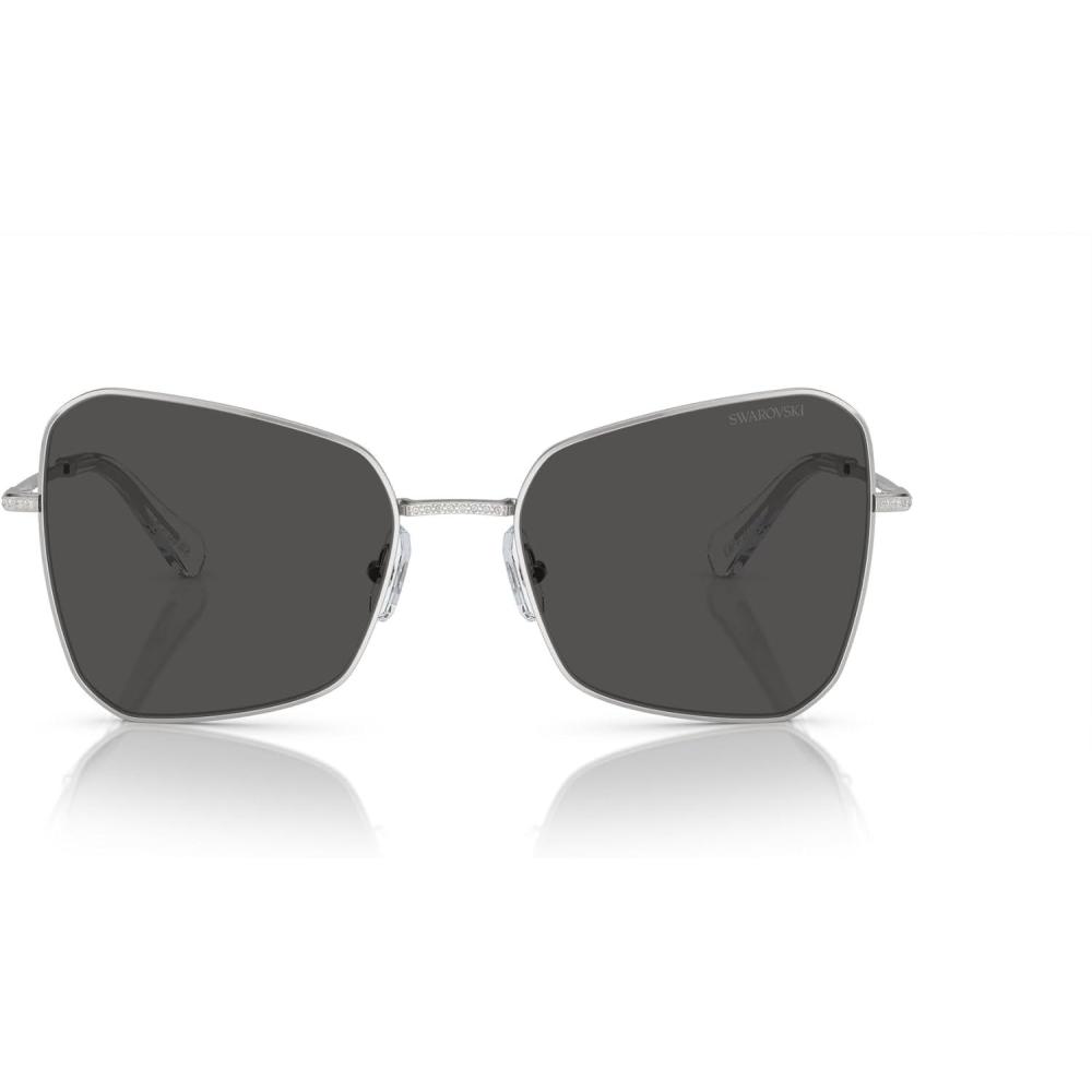 imageSwarovski womens Sk7008 Butterfly SunglassesSilverDark Grey