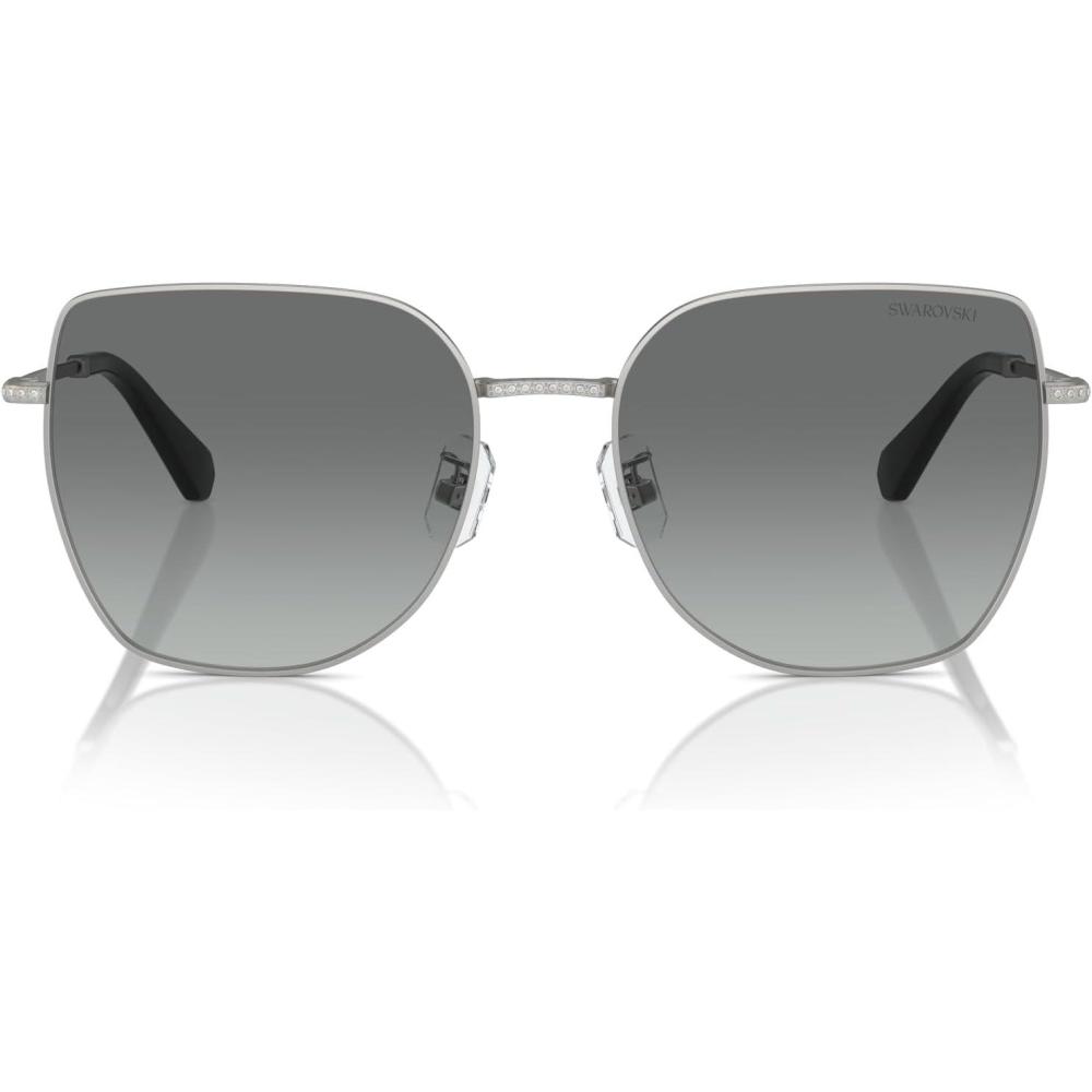 imageSwarovski womens Sk7021d Oval SunglassesBlackLight Grey Mirrored Silver