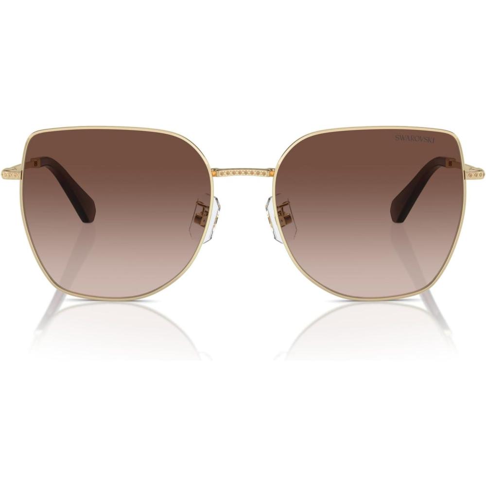 imageSwarovski womens Sk7021d Oval SunglassesPale GoldGradient Brown
