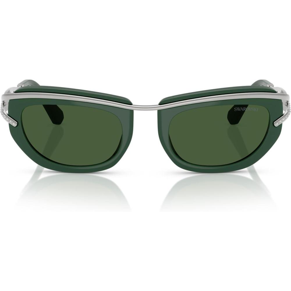 imageSwarovski womens Sk7026 Square SunglassesDark GreenDark Green