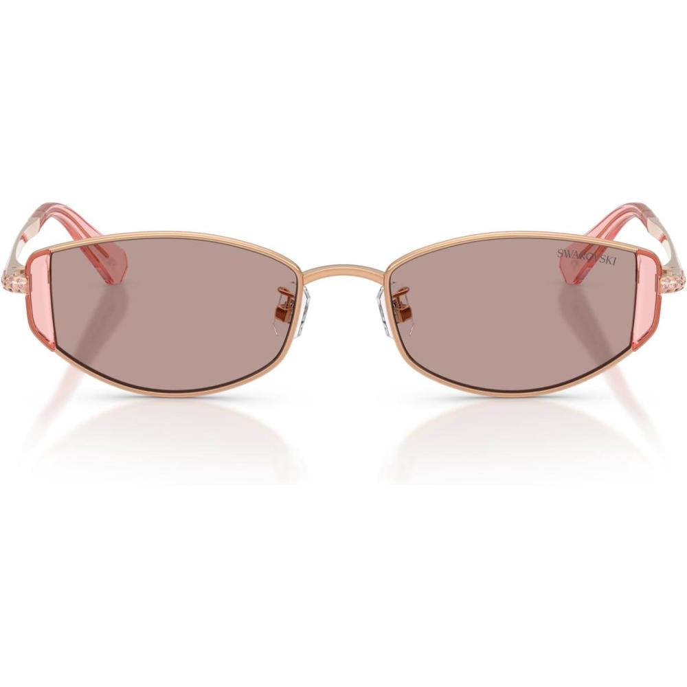 imageSwarovski womens Sk7035d Oval SunglassesRose GoldLight Purple Brown