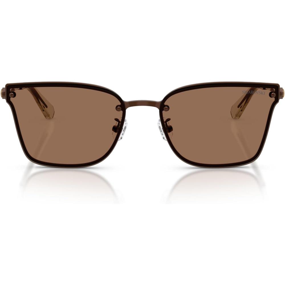 imageSwarovski womens Sk7036d Rectangular SunglassesBrownDark Brown