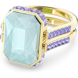 Swarovski Chroma Crystal Jewelry Collection, Gold Tone Finish, Multi-Colored Crystals(Size 58 (US Size 8))