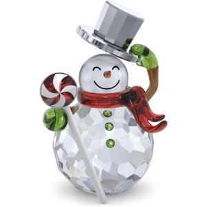 Swarovski Holiday Cheers Dulcis Snowman Figurine, Clear Crystals, Part of The Holiday Cheers Collection