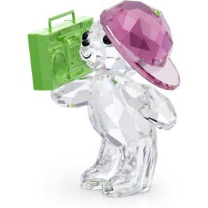 Swarovski Kris Bear ‘90s Party Figurine, Multicolored Swarovski Crystals, Part of the Swarovski Kris Bear Collection