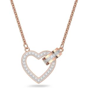 Swarovski Lovely Bracelet & Necklace Jewelry Collection, Clear Crystals(Necklace – Rose Gold Tone Finish)