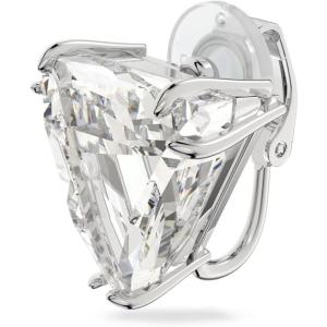 Swarovski Mesmera Earring Jewelry Collection, Rhodium Finish, Clear Crystals(Triangle Cut)