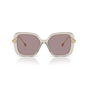 Swarovski Women’s SK6011F Low Bridge Fit Square Sunglasses(Transparent Light Brown/Violet)