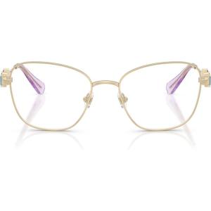Swarovski Women’s Sk1025 Square Prescription Eyewear Frames(Pale Gold/Demo Lens)