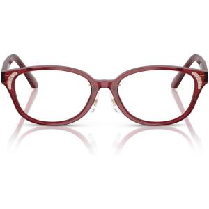 Swarovski Women’s Sk2040d Oval Prescription Eyewear Frames(Transparent Burgundy/Demo Lens)