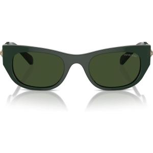 Swarovski Women’s Sk6022 Cat Eye Sunglasses(Gunmetal/Light Grey Mirrored Silver)