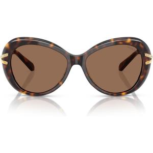 Swarovski Women’s Sk6026 Butterfly Sunglasses(Havana/Dark Brown)
