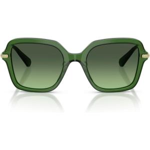 Swarovski Women’s Sk6040 Square Sunglasses(Transparent Dark Green/Green Gradient)
