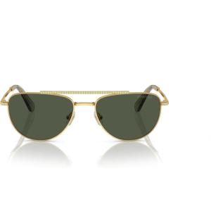 Swarovski Women’s Sk7007 Square Sunglasses(Gold/Light Green)