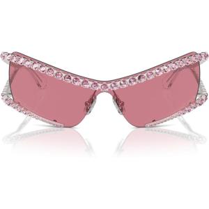 Swarovski Women’s Sk7022 Square Sunglasses(Gold/Green Gradient Brown)