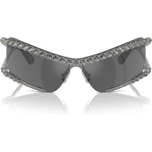 Swarovski Women’s Sk7022 Square Sunglasses(Gunmetal/Polarized Blue Gradient)