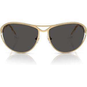 Swarovski Women’s Sk7028 Aviator Sunglasses(Gold/Dark Grey)