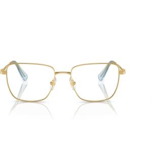 Swarovski womens Sk1003 Square Prescription Eyewear Frames(Gold/Blue/Demo Lens)