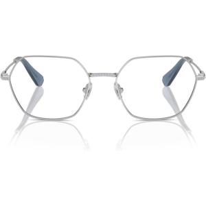 Swarovski womens Sk1011 Hexagonal Prescription Eyewear Frames(Silver/Demo Lens)