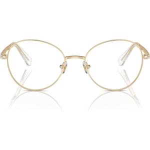 Swarovski womens Sk1013 Round Prescription Eyewear Frames(Pale Gold/Demo Lens)