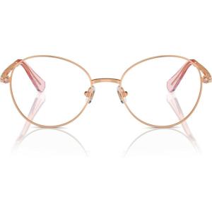 Swarovski womens Sk1013 Round Prescription Eyewear Frames(Rose Gold/Demo Lens)