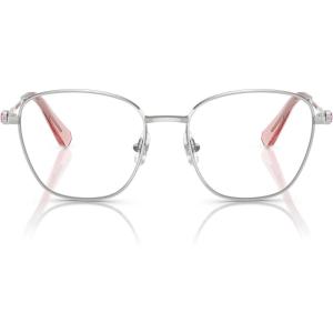 Swarovski womens Sk1019 Square Prescription Eyewear Frames(Silver/Demo Lens)