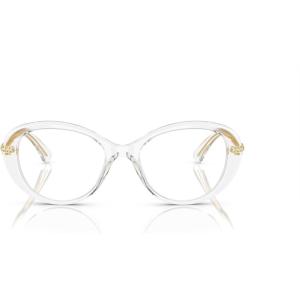Swarovski womens Sk2001 Oval Prescription Eyewear Frames(Crystal/Demo Lens)