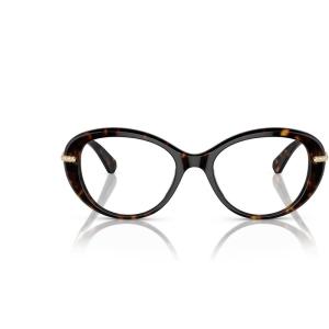 Swarovski womens Sk2001 Oval Prescription Eyewear Frames(Dark Havana/Demo Lens)