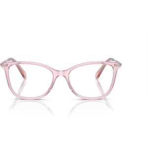 Swarovski womens Sk2010f Low Bridge Fit Square Prescription Eyewear Frames(Transparent Rose/Demo Lens)