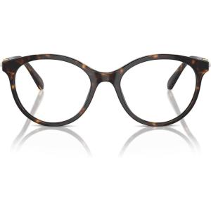 Swarovski womens Sk2019 Round Prescription Eyewear Frames(Dark Havana/Demo Lens)