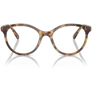 Swarovski womens Sk2019 Round Prescription Eyewear Frames(Havana/Demo Lens)