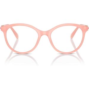 Swarovski womens Sk2019 Round Prescription Eyewear Frames(Opal Pink/Demo Lens)