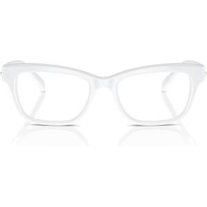Swarovski womens Sk2022 Square Prescription Eyewear Frames(Opal White/Demo Lens)