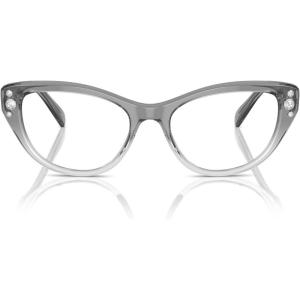 Swarovski womens Sk2023 Cat Eye Prescription Eyewear Frames(Grey Gradient Clear/Demo Lens)