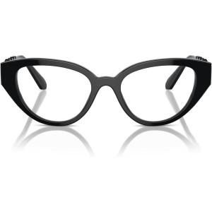 Swarovski womens Sk2024 Cat Eye Prescription Eyewear Frames(Black/Demo Lens)