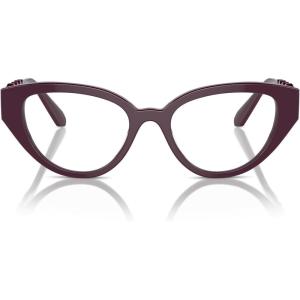 Swarovski womens Sk2024 Cat Eye Prescription Eyewear Frames(Burgundy/Demo Lens)