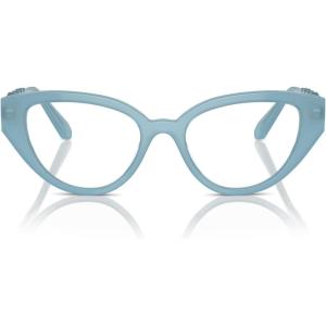 Swarovski womens Sk2024 Cat Eye Prescription Eyewear Frames(Opal Light Blue/Demo Lens)