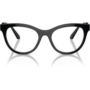 Swarovski womens Sk2025 Round Prescription Eyewear Frames(Black/Demo Lens)