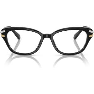 Swarovski womens Sk2032 Square Prescription Eyewear Frames(Black/Demo Lens)