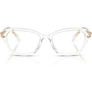Swarovski womens Sk2032f Low Bridge Fit Square Prescription Eyewear Frames(Crystal/Demo Lens)
