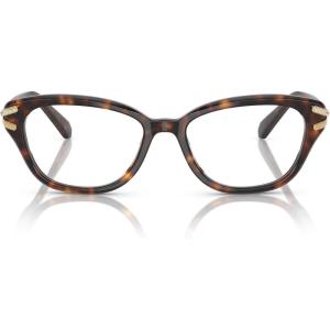 Swarovski womens Sk2032f Low Bridge Fit Square Prescription Eyewear Frames(Havana/Demo Lens)