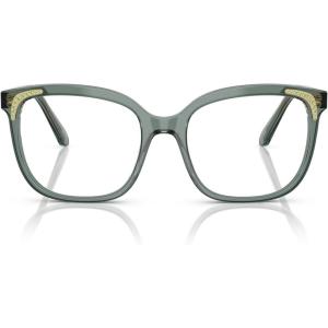 Swarovski womens Sk2033 Butterfly Prescription Eyewear Frames(Transparent Green/Demo Lens)