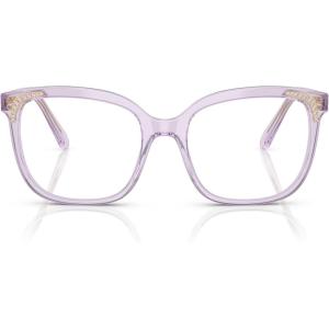 Swarovski womens Sk2033 Butterfly Prescription Eyewear Frames(Transparent Lilac/Demo Lens)