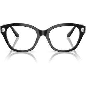 Swarovski womens Sk2038 Square Prescription Eyewear Frames(Black/Demo Lens)