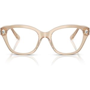 Swarovski womens Sk2038 Square Prescription Eyewear Frames(Milky Beige/Demo Lens)