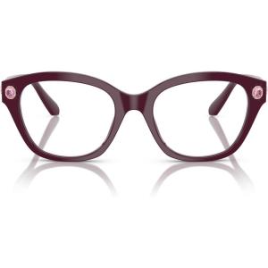 Swarovski womens Sk2038f Low Bridge Fit Square Prescription Eyewear Frames(Burgundy/Demo Lens)